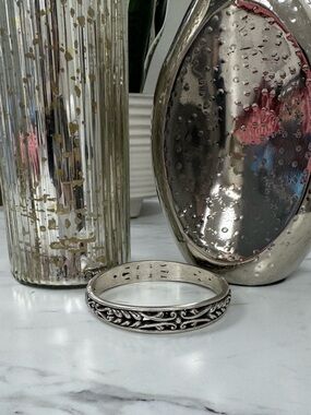 Brighton Silver Scrollwork Bangle Bracelet. EUC.